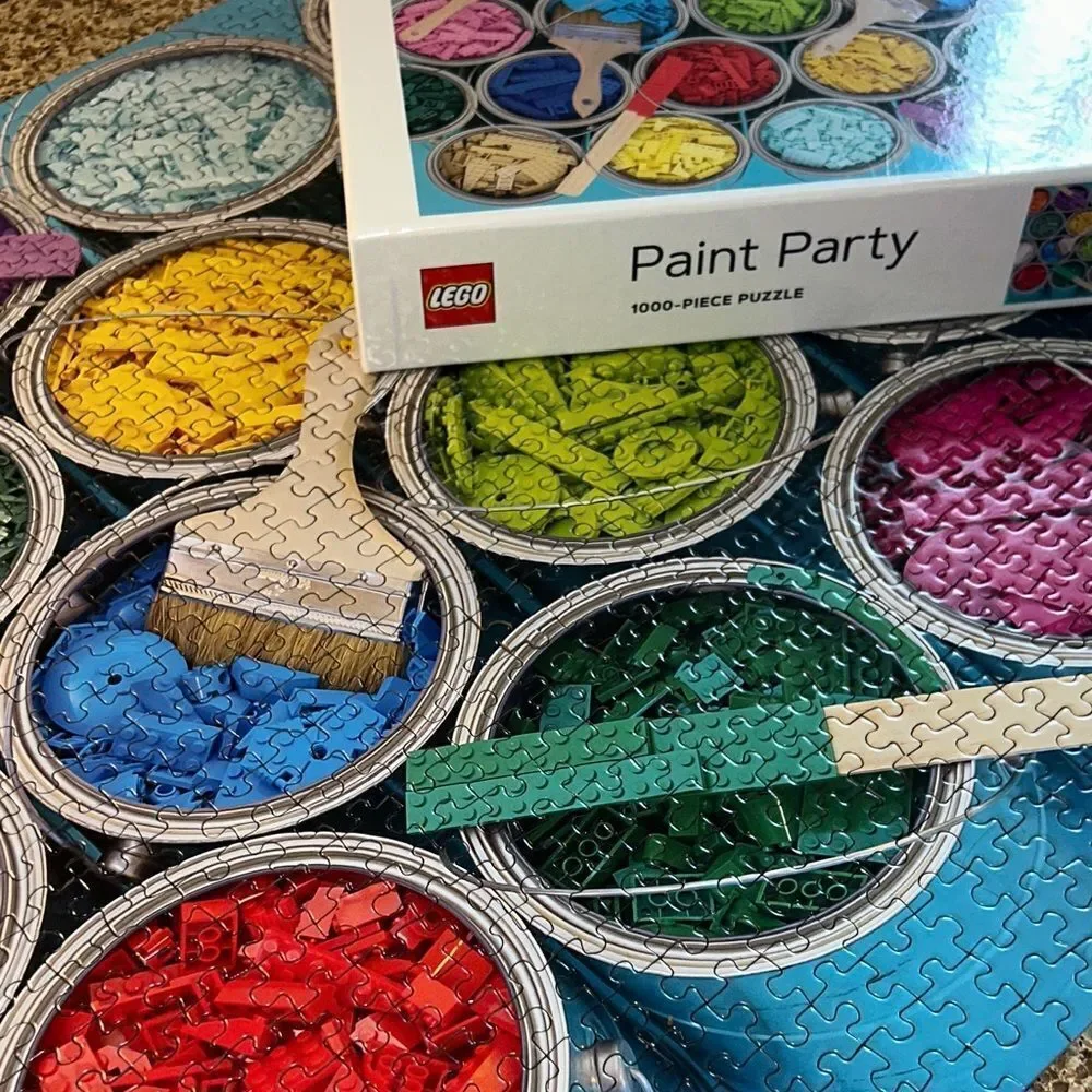 LEGO Paint 🎨 Party Puzzle 🧩 with Vibrant Colors 1000 Piece Brain 🧠 Challenge